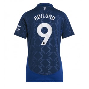 Manchester United Rasmus Hojlund #9 Replika Udebanetrøje Dame 2024-25 Kortærmet